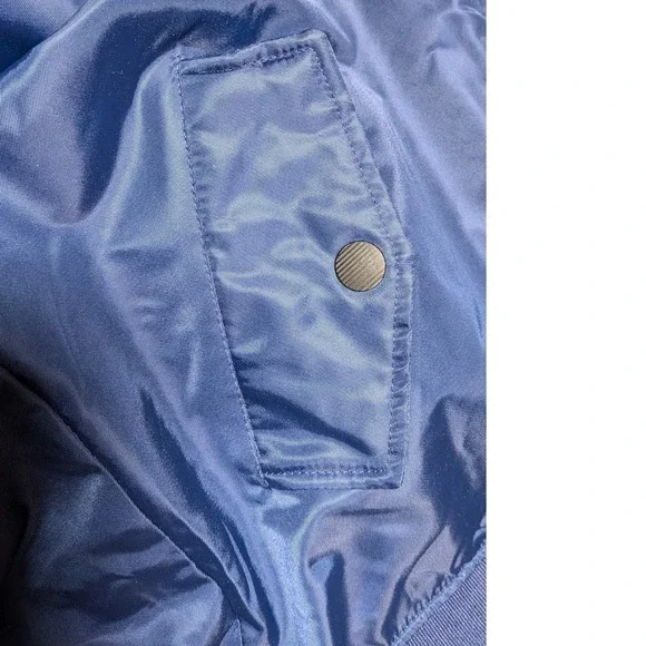 Asstseries Militare NASA Bomber Flight Jacket Navy Blue XXL Space Patch MA-1 - Picture 8 of 16